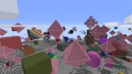 Shapes was a joke biome offered in Minecraft's famous 20w14∞ snapshot (Image via Mojang)